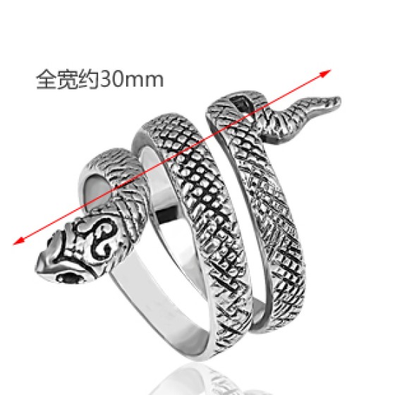 925 Silver Serpent Open-End Ring (Special Zodiac Snake Year Edition)